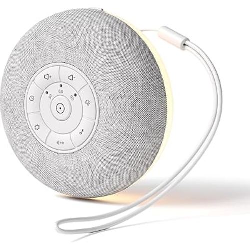 Portable Sound Machine, Long Battery with Loud Bluetooth Speaker, 39 Special Soothing Sounds, White Noise Sound Machine for Sleeping