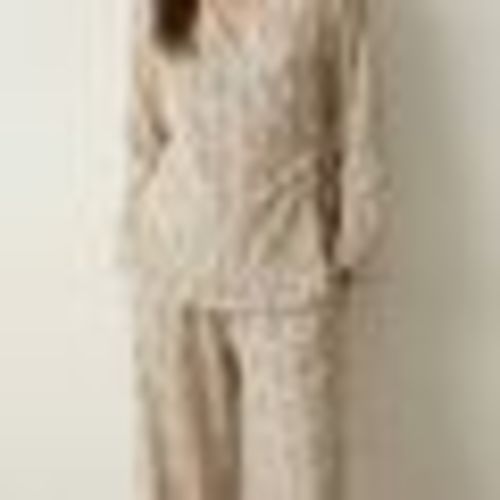 Esme Cotton Yarn Pajama Set / Cream
