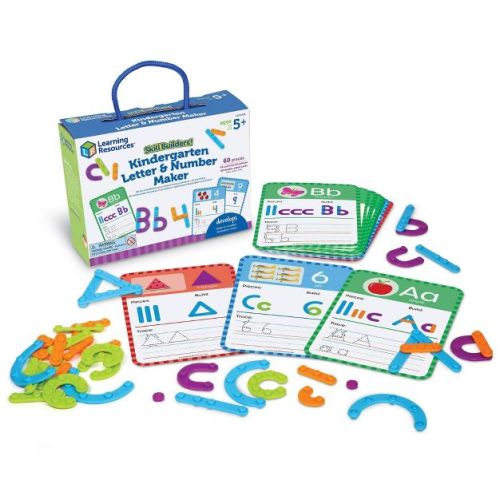 Learning Resources Skill Builders! Letter & Number Maker: 1st Grade Math Kits with Cards & Activity Guide