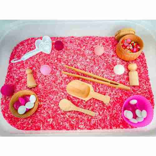 Valentines Day Sensory Bin #2