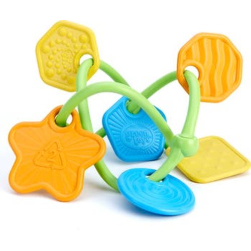 Twist Teether - Pastel Baby Ring & Shapes, Eco-Friendly Teething Toy for Soothing Relief, Recycled Material, Infants & Babies Ages 0mo+