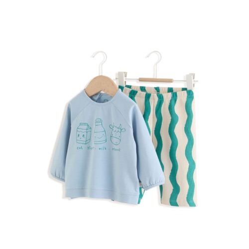 Breakfast Trio Sweatshirt & Pants Set, 0-3M