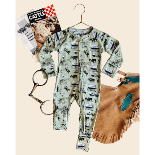 Retro Rancher Bamboo Footed Sleeper (Baby)