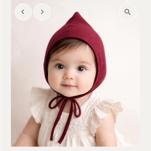 Organic cotton Pixie Bonnet Hat – Olive and Cradle