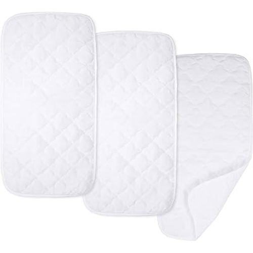 American Baby Company Ultra Soft Microfiber Quilted Waterproof Changing Table Pad Liners, 11.5" x 23" 3 Count