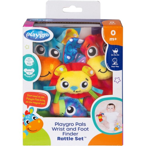 Playgro Pals Wrist and Foot Finder Rattle Set