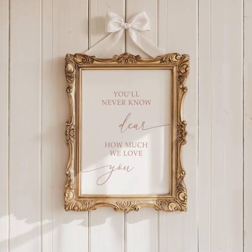 You'll never know dear how much we love you print, girls nursery print, nursery print, pink girls print, nursery girls wall art, digital