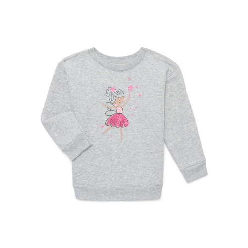 Garanimals Toddler Girl Graphic Fleece Sweatshirt with Long Sleeves, Sizes 2T-5T
