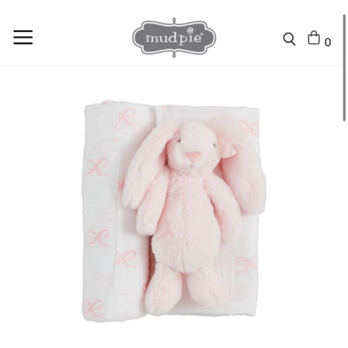 Bow Swaddle And Rattle Set