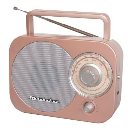 Studebaker Portable AM/FM Radio (SB2000) - Rose Gold