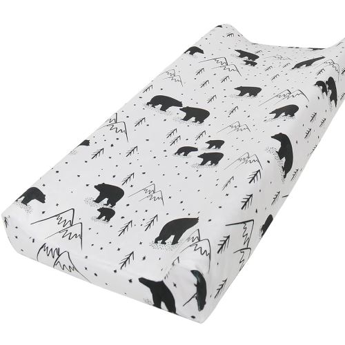 Owlowla Changing Pad Cover Soft Minky Changing Table Cover Lovely Print Waterproof Changing Pad Covers Baby Boy Girl(Bear)