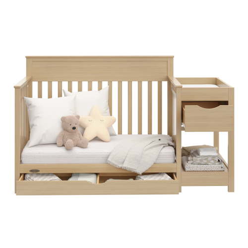 Graco Shiloh Convertible Baby Crib and Changer, Driftwood