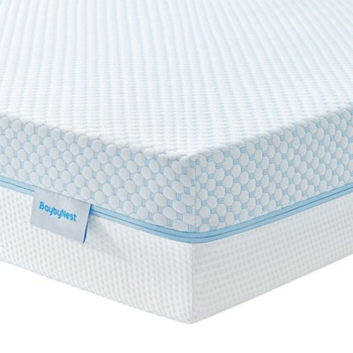 BaybyNest 6" Dual Sided Crib & Toddler Mattress - Cooling Gel Memory Foam,Lux Cooling Touch Cover for Infant All-Night Comfort - CertiPUR-US Certified