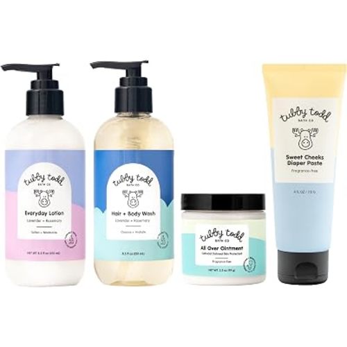 Tubby Todd Baby Bath and Skincare Kit, The Baby Bundle Gift Set
