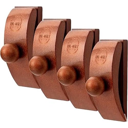 4 Pack Wooden Quilt & Tapestry Hanger Set – Adjustable Wall Mount Clips for Hanging Quilts, Blankets, Rugs, and Tapestries – Secure Non-Slip Display Holders for Home Décor