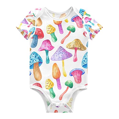 vvfelixl Baby Bodysuits Short Sleeve Cotton Baby Clothes For Boys Funny Baby Suits For Girls 0-24 Months