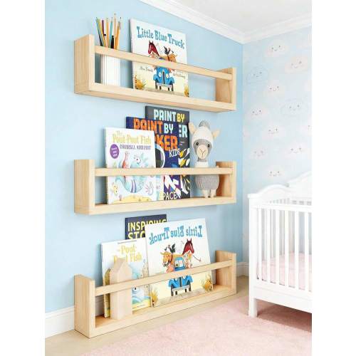 4/3/2/1pc Wall-Mounted Storage Shelves For Children's Rooms; Wooden Wall-Mounted Bookshelves; Suitable For Storing Books, And Decorative Items. | SHEIN USA