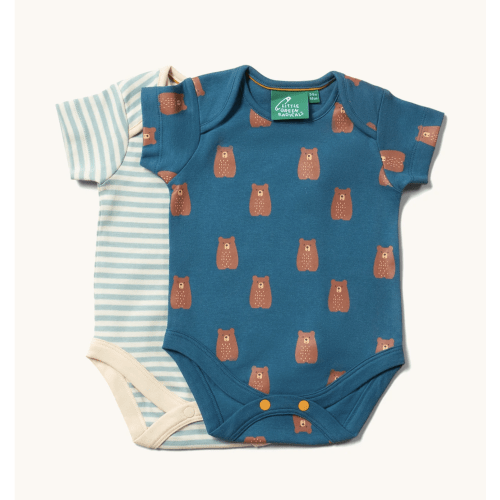 Organic 2 Pack Baby Body Set - Teddy Bears