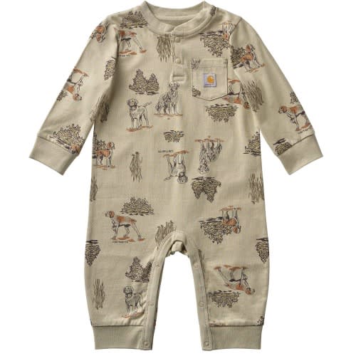 Boys' Long Sleeve Dog Print Coverall (Baby)