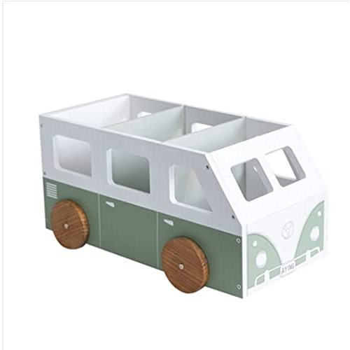 Habiba Bookshelf Bus-Shaped Bookshelf Storage Display Cabinet, Multi-Function Desktop Shelf Children's Bookshelves for Living Room Bedroom Simple