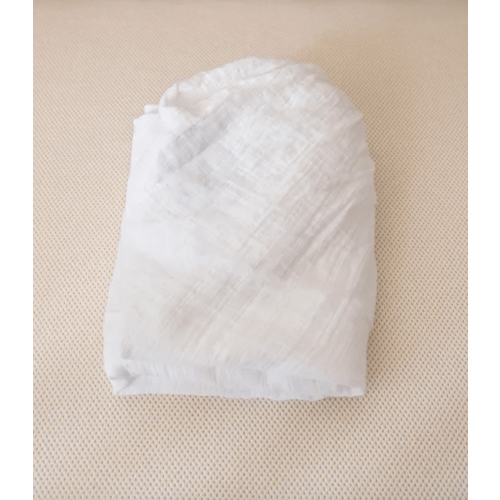 Organic Breathable Muslin Crib Sheets- White