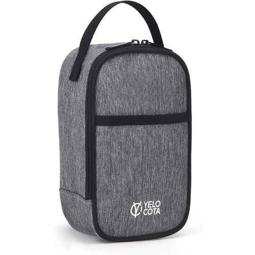 Yelocota Small Size Insulated Lunch Bag- A Palm-Sized Snack Bag- Mini Cooler Bag with Handle Buckle for Travel,Work,School(Storage Space below 20oz)- Also Suitable for Pairing with Food Jar