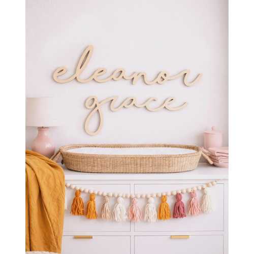 Custom Wood Name Sign, Nursery Wall Decor, Baby Name Art