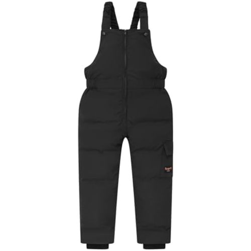 Toddler Snow Pants Baby Boy Girl Winter Down Puffer Coat Waterproof Warm Romper High Snow Bib Overalls Snowsuit