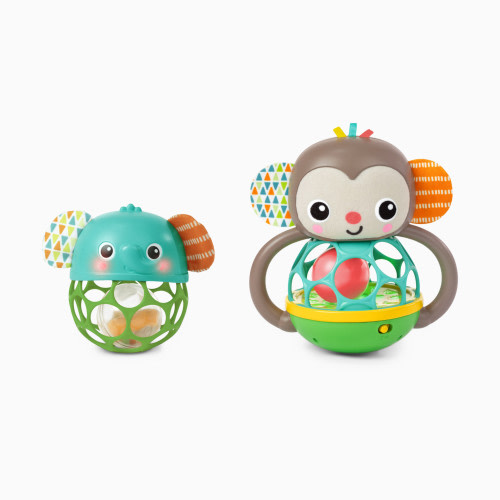 Bright Starts Giggle & Rattle Set - Monkey And Elephant