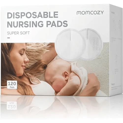 Momcozy Super Soft Nursing Pads Disposable, Fast Absorbent 120 Count Breast Pads for Breastfeeding, Extra Fit & Leak-Proof Nipple Pads, Portable
