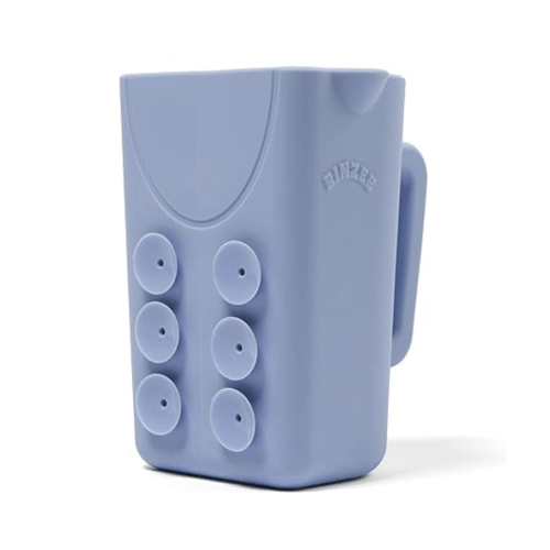 Rinzee® Baby Bath Rinse Cup with Suctions – Soft Silicone Shampoo Rinser for Kids – BPA‑Free, Drains Upside Down, Sticks to Tiles. Patent Pending