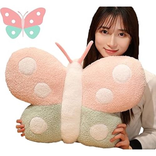 Cute Pillow Plush Butterfly Stuffed Animal Stuff Butterfly Plush Pillow Toys Kawaii Soft Butterfly Pillow Hugging Stuffed Butterfly Gift for Kids Home Decor¡­