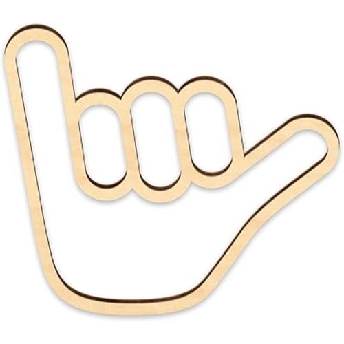 Shaka Wooden Wall Sign Hang Loose Sign Hawaii Aloha Surfer Hand Sign Surf Wall Decor for Home Living Room Kitchen Bathroom Bedroom Hand shape Finger Nursery Room Decoration