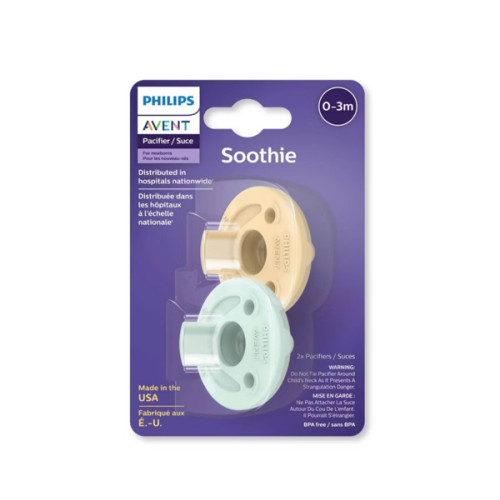 Philips Avent Soothie 0-3m - Beige/pastel Green - 2pk