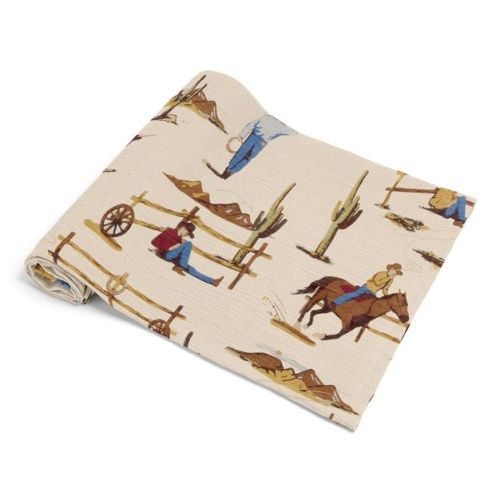 Sweet Jojo Designs Baby Boy Muslin 100% Cotton Swaddle Blankets Wild West Cowboy Multicolor