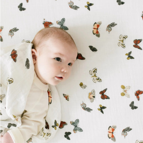 Butterfly Migration Crib Sheet