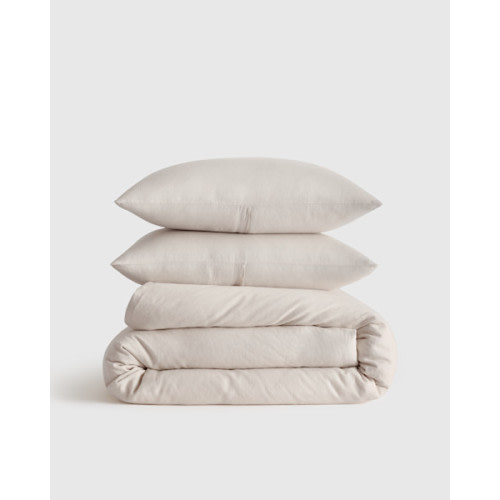 100% European Linen Duvet Cover Set | Quince in Sand