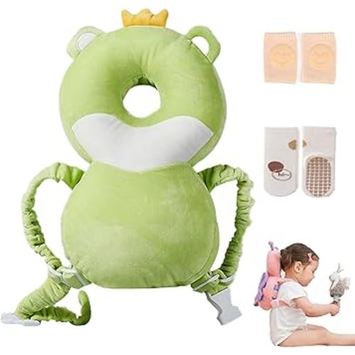 Baby Walker Head Protector Backpack Wear,Toddler Adjustable Baby Head Protection Backpack for Safety Baby Learning Walking Crawling (Dinosaurs)