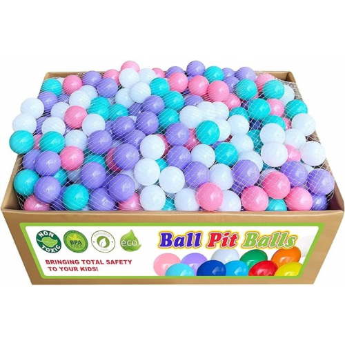 500 Pcs Kids Ball Pit Balls - 2.2 Inch Non-Toxic & BPA-Free, Sensory Play Balls for Toddlers - Durable PE Plastic, Colorful Learning Toys for Indoor Outdoor Play, Motor Skills Development