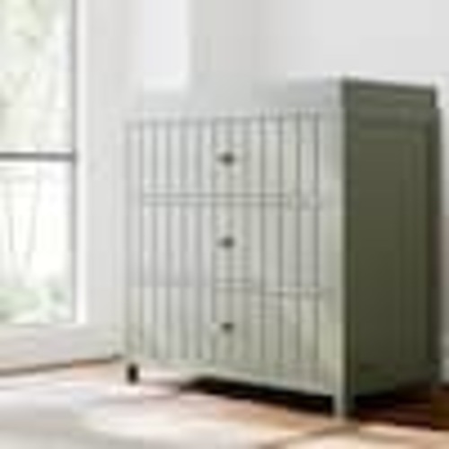 Graco Teddi Olive 3 Drawer Dresser 35.51 in. Wide with Changing Topper 03713-50A