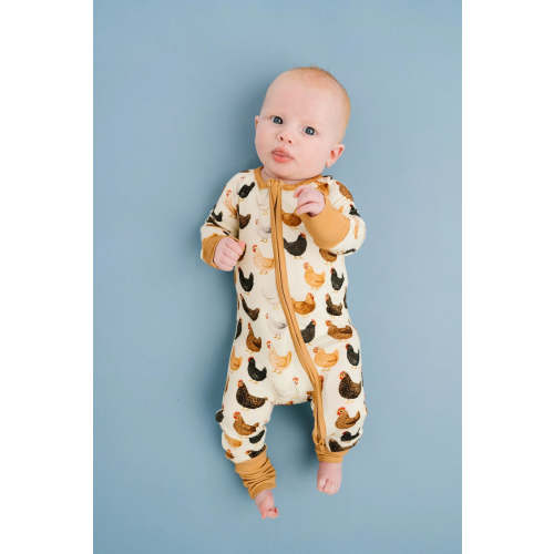 Backyard Chickens Bamboo Zipper PJ’s – Little Buffalo Creek Co.