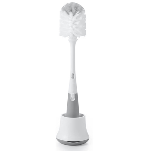OXO Tot Bottle Brush with Nipple Cleaner and Stand, Gray