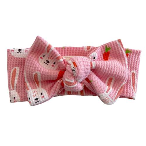 Organic Waffle Knot Bow, Sister Bunny
