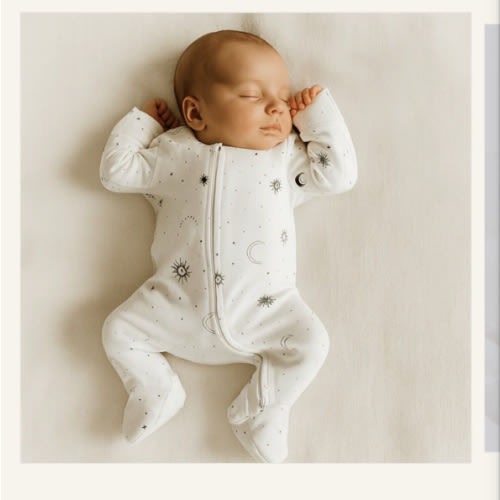 Baby Footie - Celestial | 100% Organic - Finn + Emma