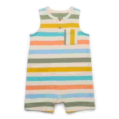 Garanimals Baby Boys Striped Knit Tank Romper, Sizes 0M-24M