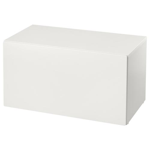 SMÅSTAD Bench with toy storage - white/white 90x52x48 cm (35 3/8x20 1/2x18 7/8 ")