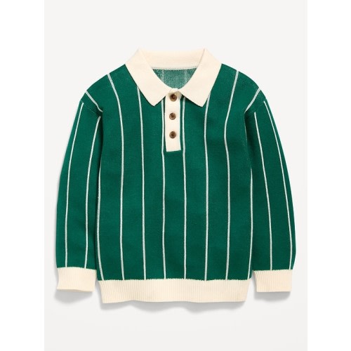 Long-Sleeve Collared Sweater for Toddler Boys