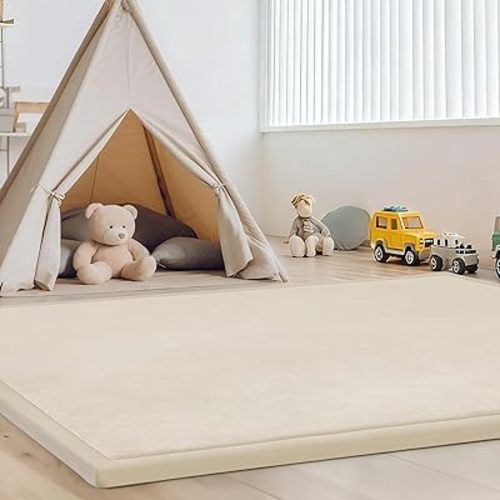 Tapis de jeu pour bébés – Tapis de jeu doux pour le sol, tapis d'éveil en mousse à mémoire de forme pour bébés, tout-petits et enfants – 3,3 cm d'épaisseur, tapis tatami pour chambre d'enfant et salle