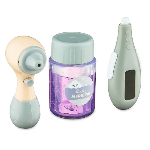My Sweet Love Medical Care Play Set Baby Doll Accessories 3 Pieces with Otoscope, Thermometer Light Up, Baby Medicine