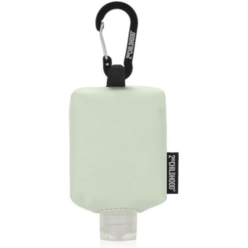 2nd Childhood Mini Travel Hand Sanitizer Keychain Holder Case, Clip-On